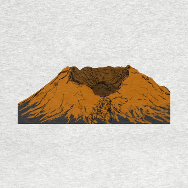 Mt. St. Helens in Orange by FernheartDesign